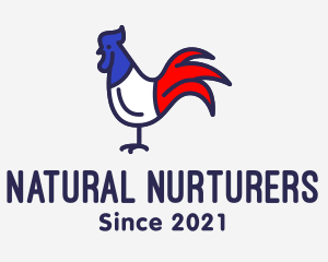 France Chicken Rooster logo design