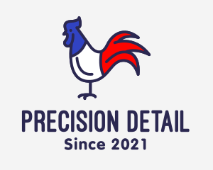 France Chicken Rooster logo design