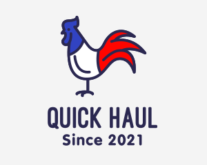 France Chicken Rooster logo design