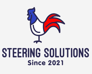 France Chicken Rooster logo design