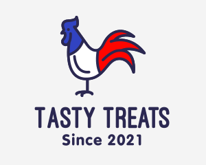 France Chicken Rooster logo design