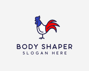 France Chicken Rooster logo design