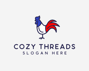 France Chicken Rooster logo design