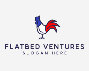 France Chicken Rooster logo design