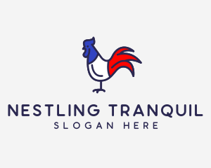 France Chicken Rooster logo design