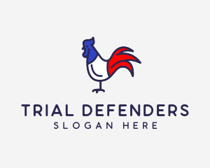 France Chicken Rooster logo design