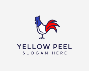 France Chicken Rooster logo design