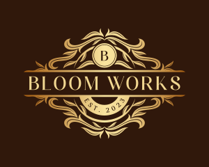 Elegant Floral Leaves logo design