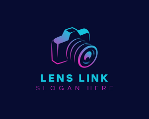 Lens Camera Media logo design