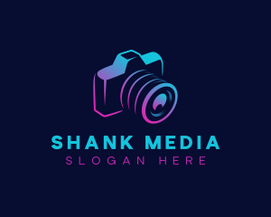 Lens Camera Media logo design