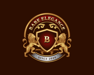 Luxury High End Lion Crest logo design