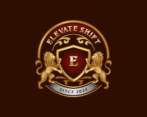 Luxury High End Lion Crest logo design