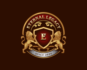 Luxury High End Lion Crest logo design