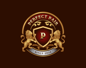 Luxury High End Lion Crest logo design