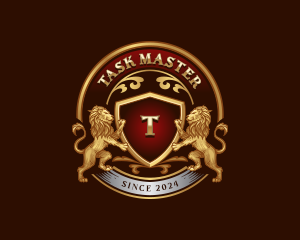 Luxury High End Lion Crest logo design