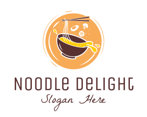 Ramen Noodle Badge logo