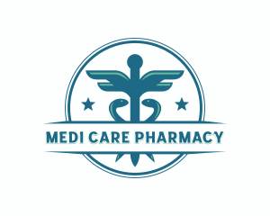 Pharmacy Caduceus Medical logo design