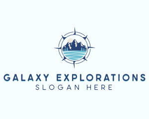 Mountain Navigation Compass logo design