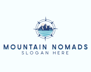 Mountain Navigation Compass logo design