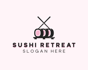 Salmon Sushi Dining logo design