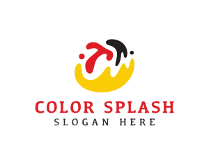 Germany Paint Splash logo design