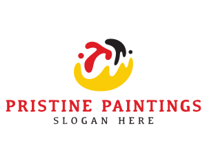 Germany Paint Splash logo design