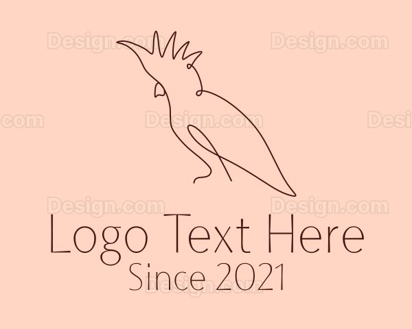 Minimalist Cockatoo Aviary Logo