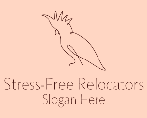 Minimalist Cockatoo Aviary  Logo