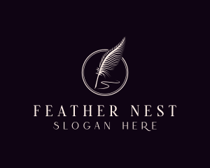 Writing Feather Author logo design