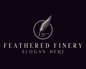 Writing Feather Author logo design