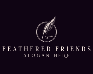 Writing Feather Author logo design