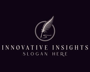 Writing Feather Author logo design