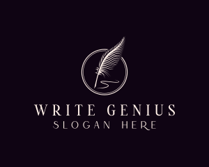 Writing Feather Author logo design