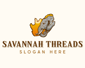 Elephant South Africa Wildlife logo