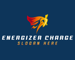 Superhuman Lightning Charge logo design