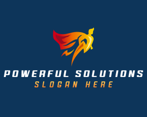 Superhuman Lightning Charge logo design