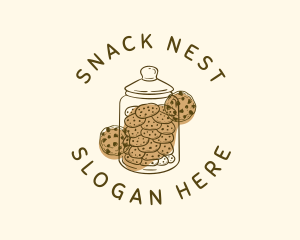 Chocolate Chip Cookie Jar logo design