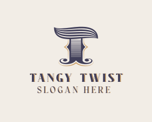 Vintage Brand Boutique Letter T logo design