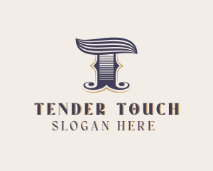 Vintage Brand Boutique Letter T logo design