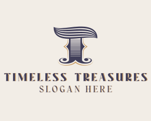 Vintage Brand Boutique Letter T logo