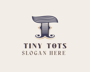 Vintage Brand Boutique Letter T logo design