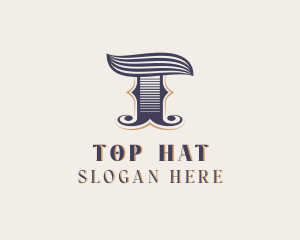 Vintage Brand Boutique Letter T logo design