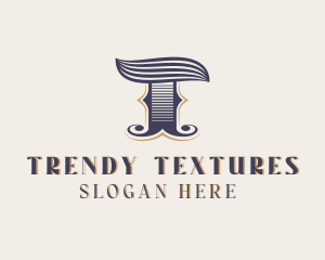 Vintage Brand Boutique Letter T logo design