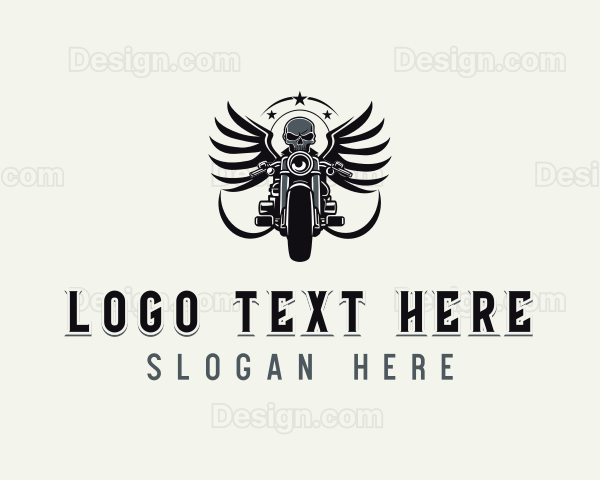 Skull Motorbike Biker Logo