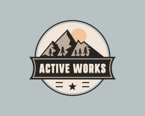 Mountain Trekking Wilderness logo design