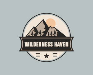 Mountain Trekking Wilderness logo design