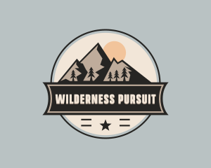 Mountain Trekking Wilderness logo design