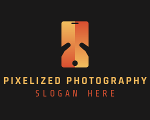 Gradient Phone Vlog logo design