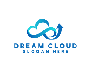 Cloud Tech Arrow logo design