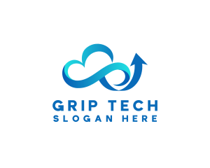 Cloud Tech Arrow logo design